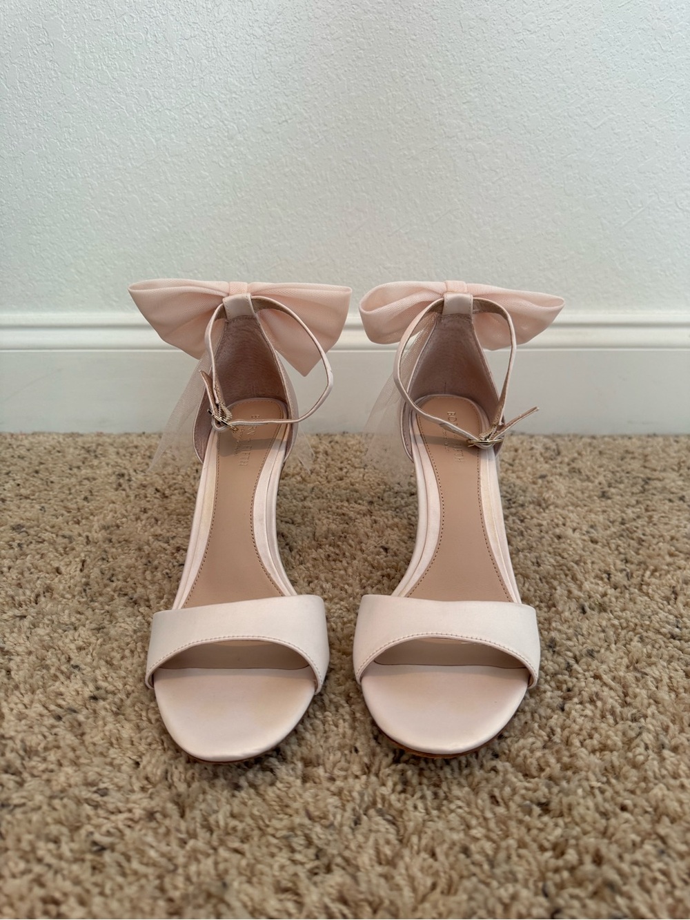 ANTONIO MELANI x Born on Fifth | Tulle Blush Bow Ankle-Strap Heels